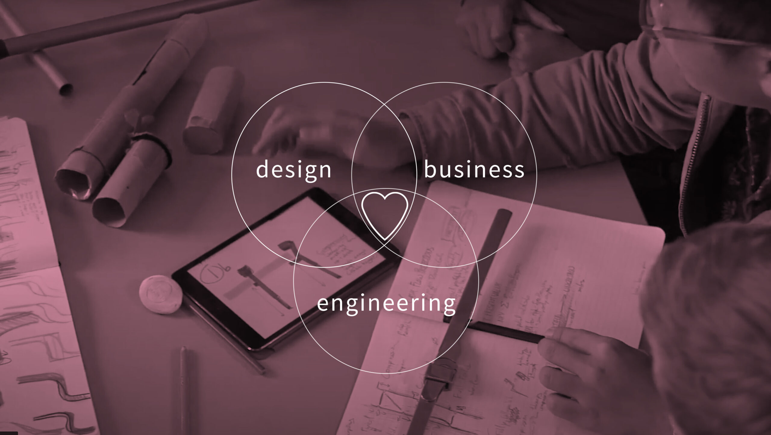 IDM venn diagram. Design, business, engineering.